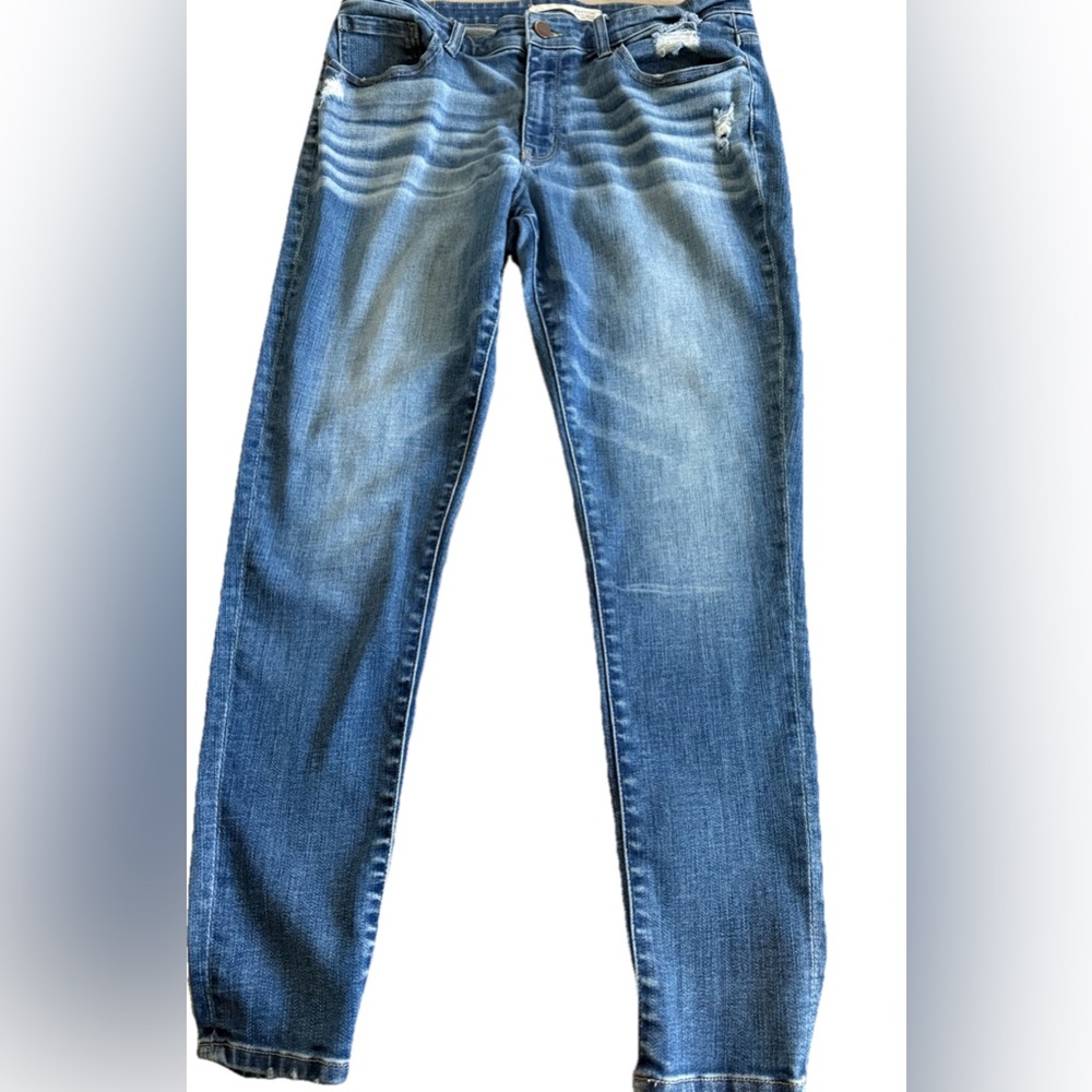 BKE PAYTON Mid Rise Ankle Skinny Distressed Faded Denim Jeans Size 32  36x29